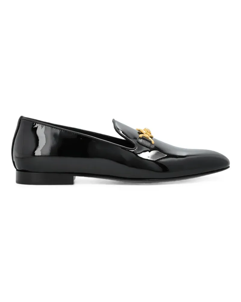 Versace Gala Slipper aus Lackleder - Schwarz Schwarz