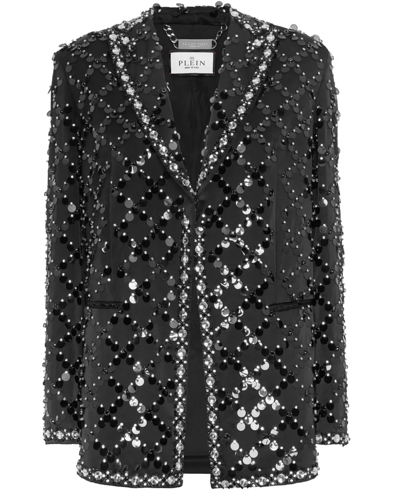 Philipp Plein Plein Paillettes Sakko - Schwarz Schwarz