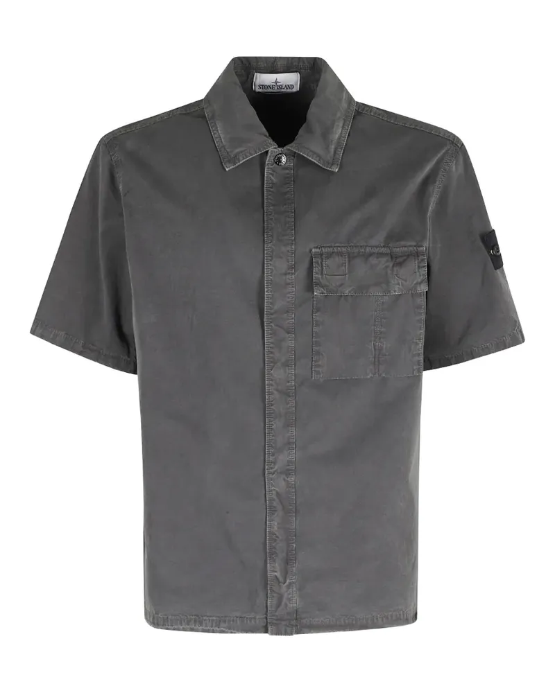 Stone Island Hemd mit aufgesetzter Tasche - Grau Grau