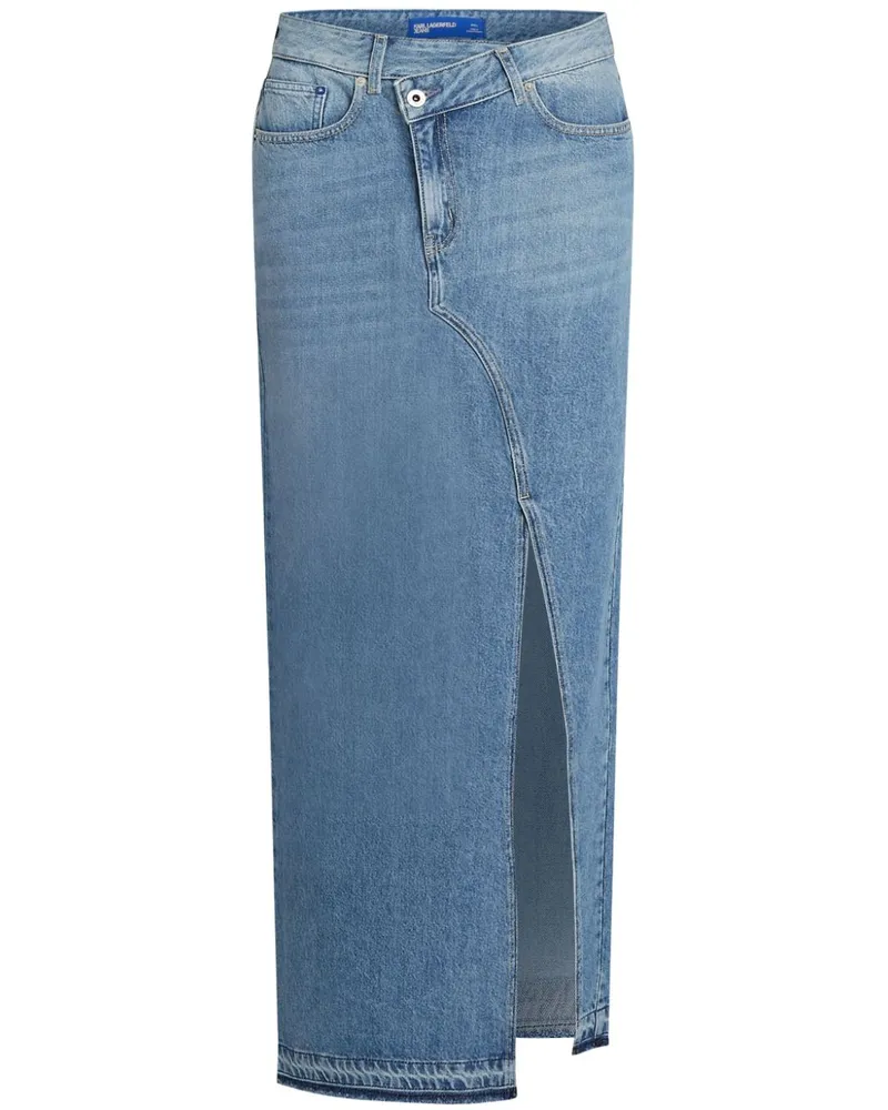 Karl Lagerfeld Asymmetrischer Denim-Maxirock - Blau Blau