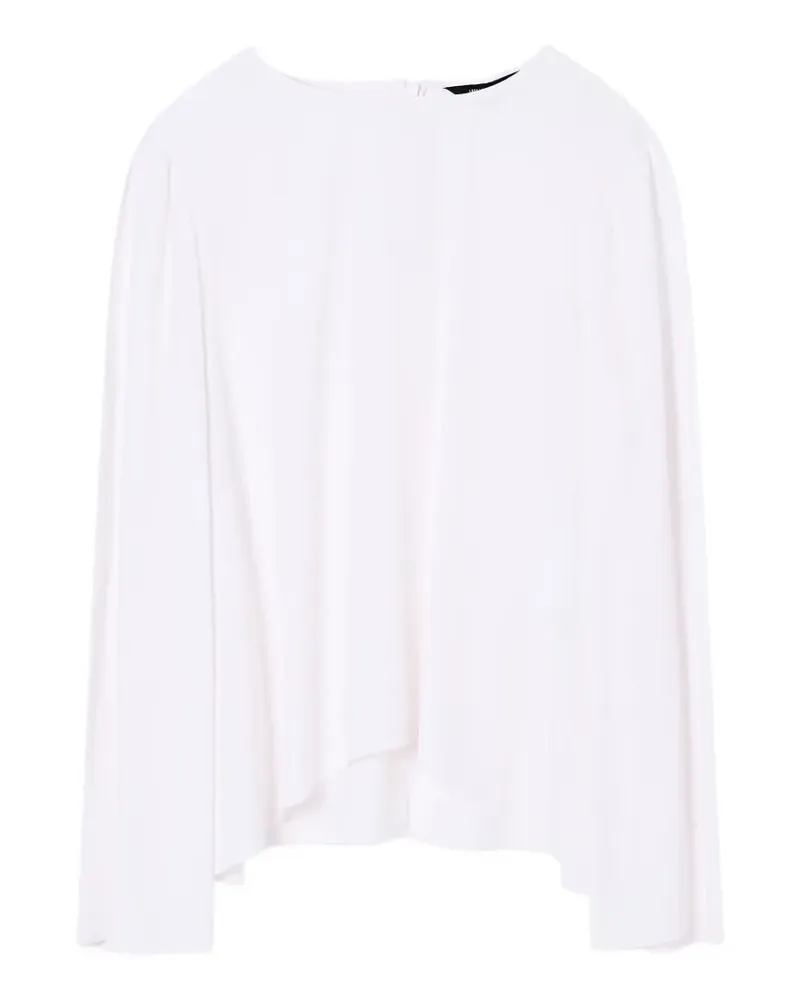Armani Exchange slit-sleeve boat-neck blouse - Weiß Weiß