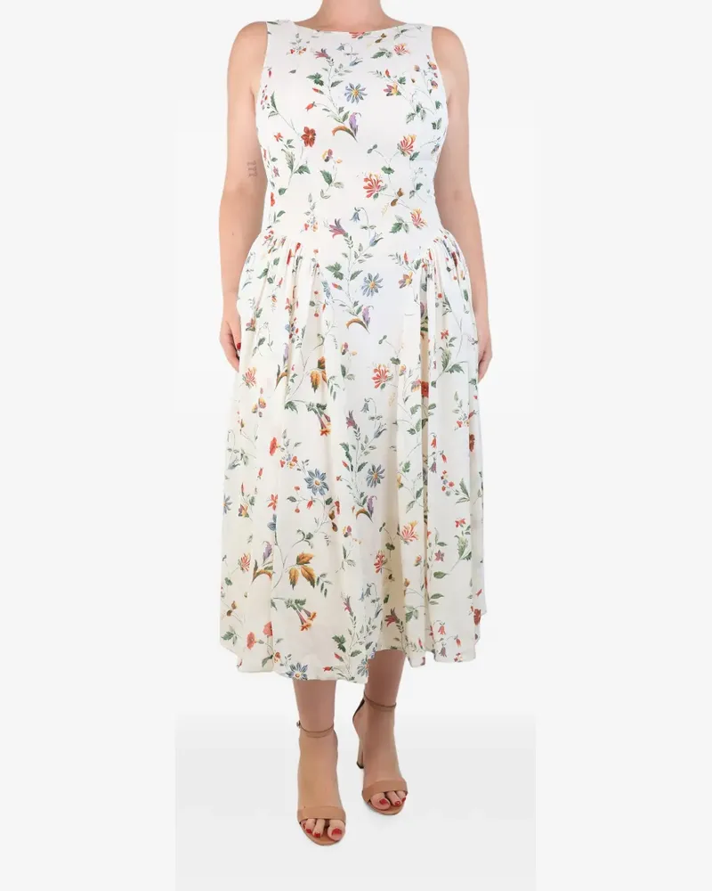 Reformation Trägerkleid mit Print - Nude Nude