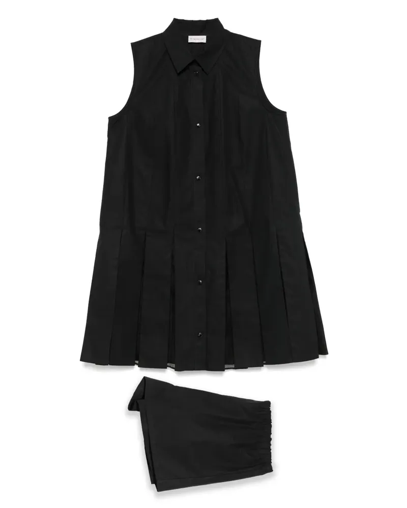 Moncler Minikleid aus Leinen - Schwarz Schwarz