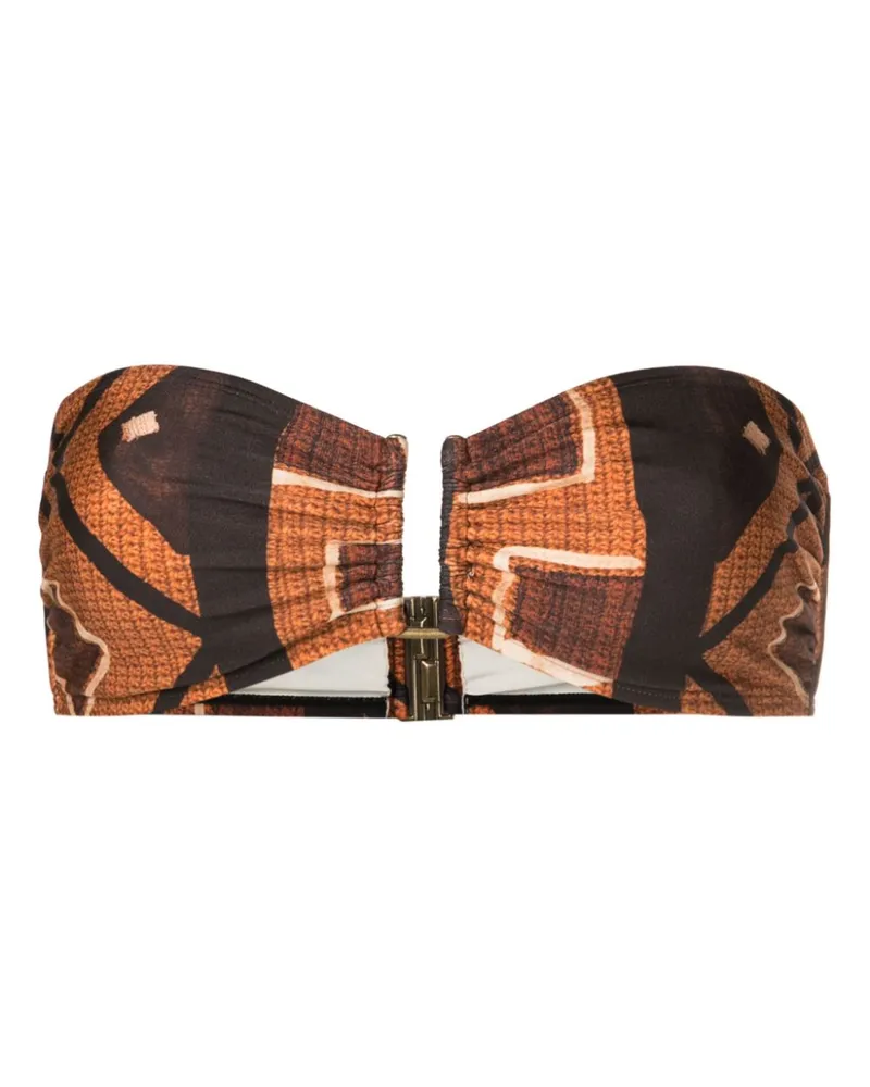 Lenny Niemeyer Rita Bikinioberteil mit geometrischem Print - Braun Braun