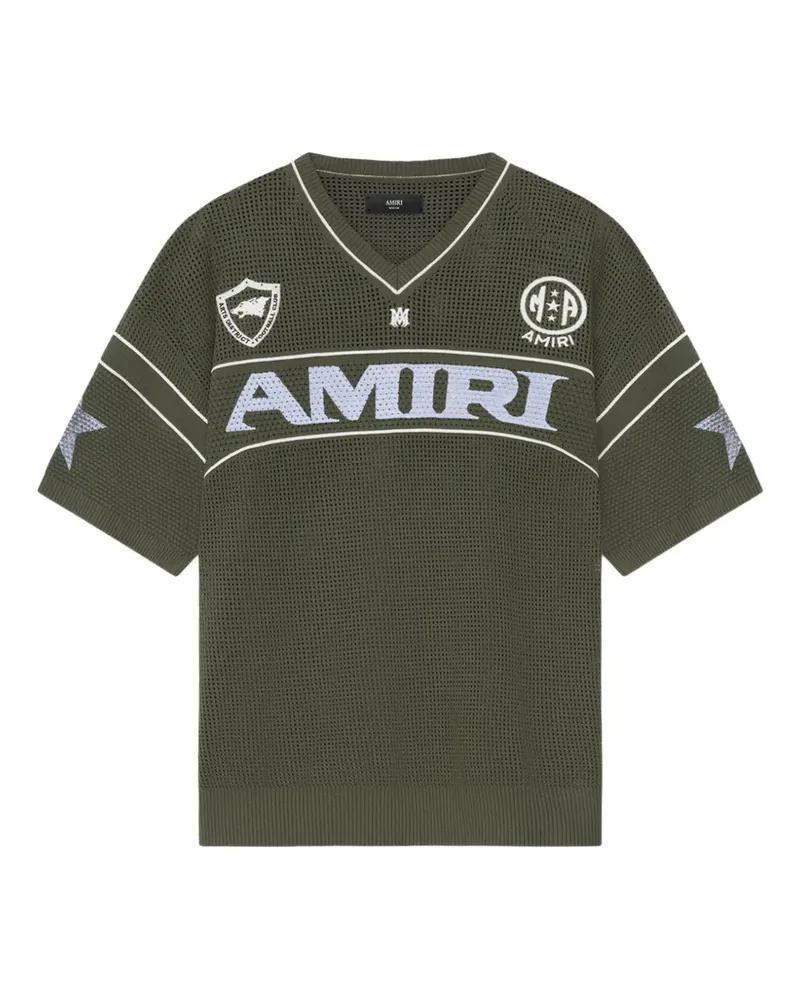 Amiri logo-detail V-neck T-shirt - Grün Grün