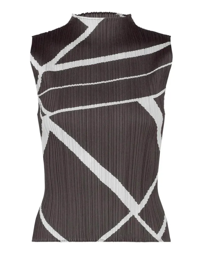 Issey Miyake Fold Line Oberteil - Grau Grau