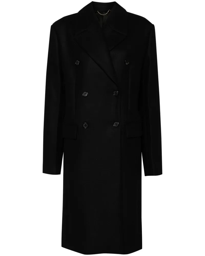 Totême Broad Midimantel - Schwarz Schwarz
