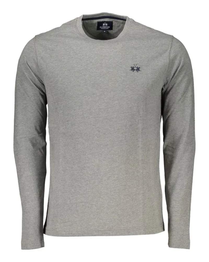 La Martina long-sleeve logo-embroidered T-shirt - Grau Grau