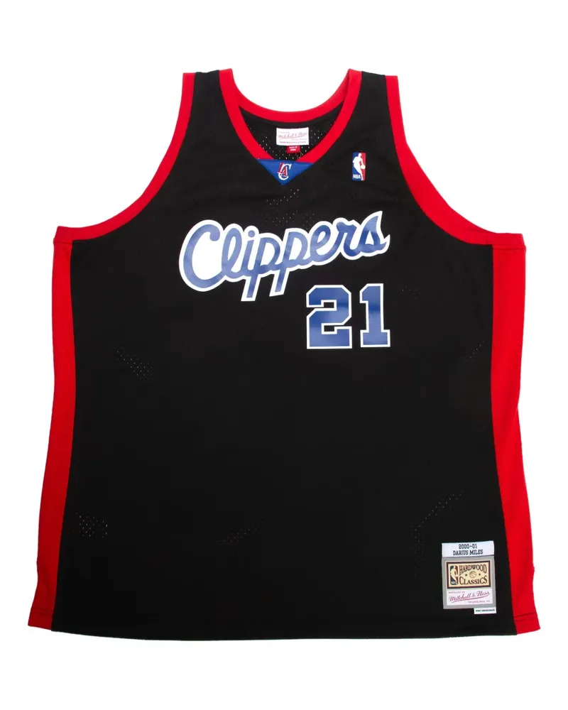 Mitchell & Ness x Clippers Pullunder mit Logo-Print - Schwarz Schwarz