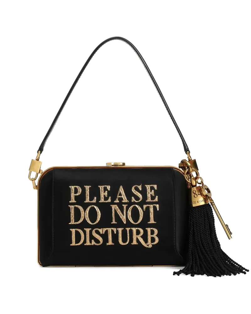 Dolce & Gabbana Dolce box satin and laminated ayers handbag - Schwarz Schwarz