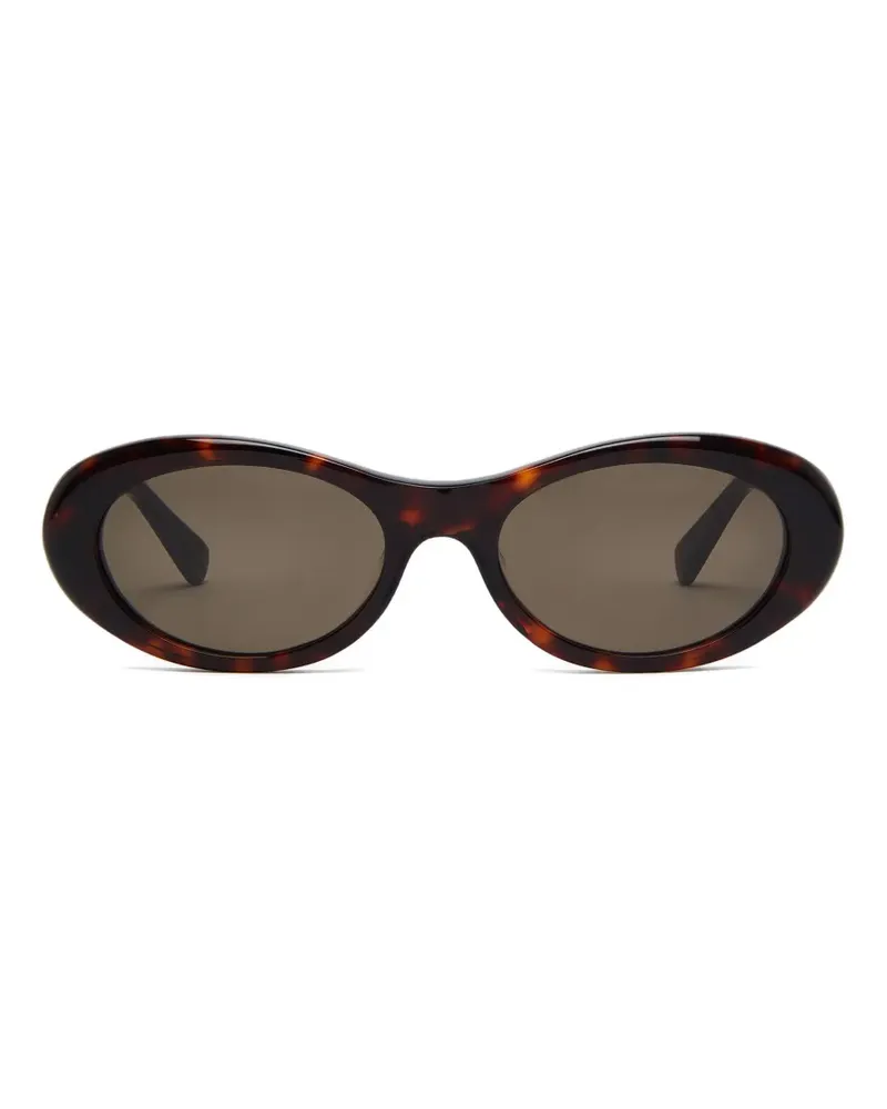 Stella McCartney Runde Sonnenbrille in Schildpattoptik - Braun Braun
