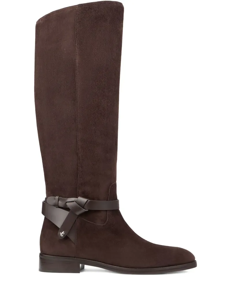 Jimmy Choo Lawton Stiefel mit Knotendetail - Braun Braun