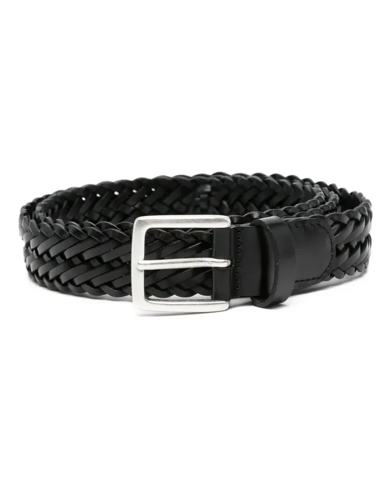 Anderson's braided leather belt - Schwarz Schwarz