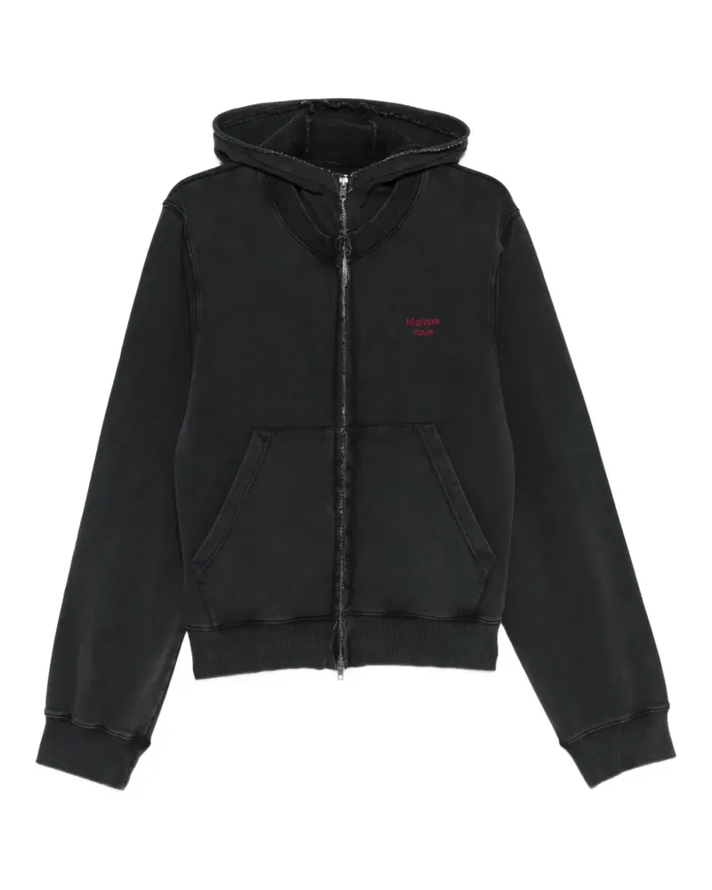 Martine Rose zipped hoodie - Schwarz Schwarz