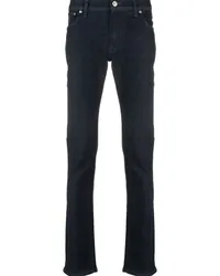 Corneliani Straight-Leg-Jeans mit Logo-Applikation Blau