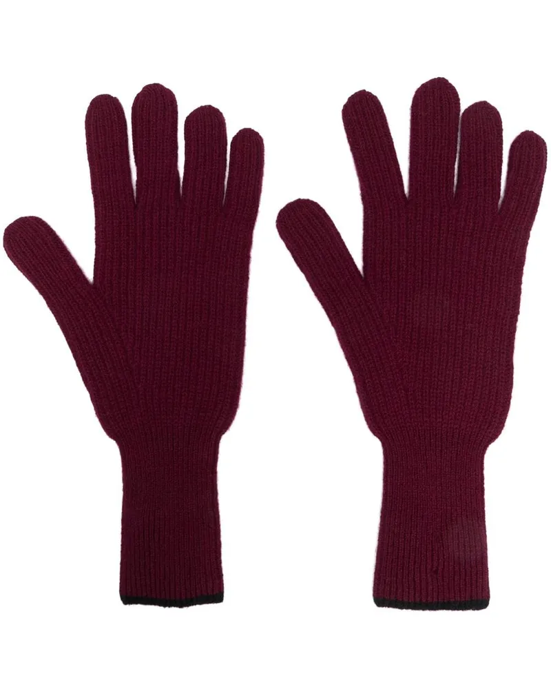 Barrie Klassische Kaschmirhandschuhe - Rot Rot