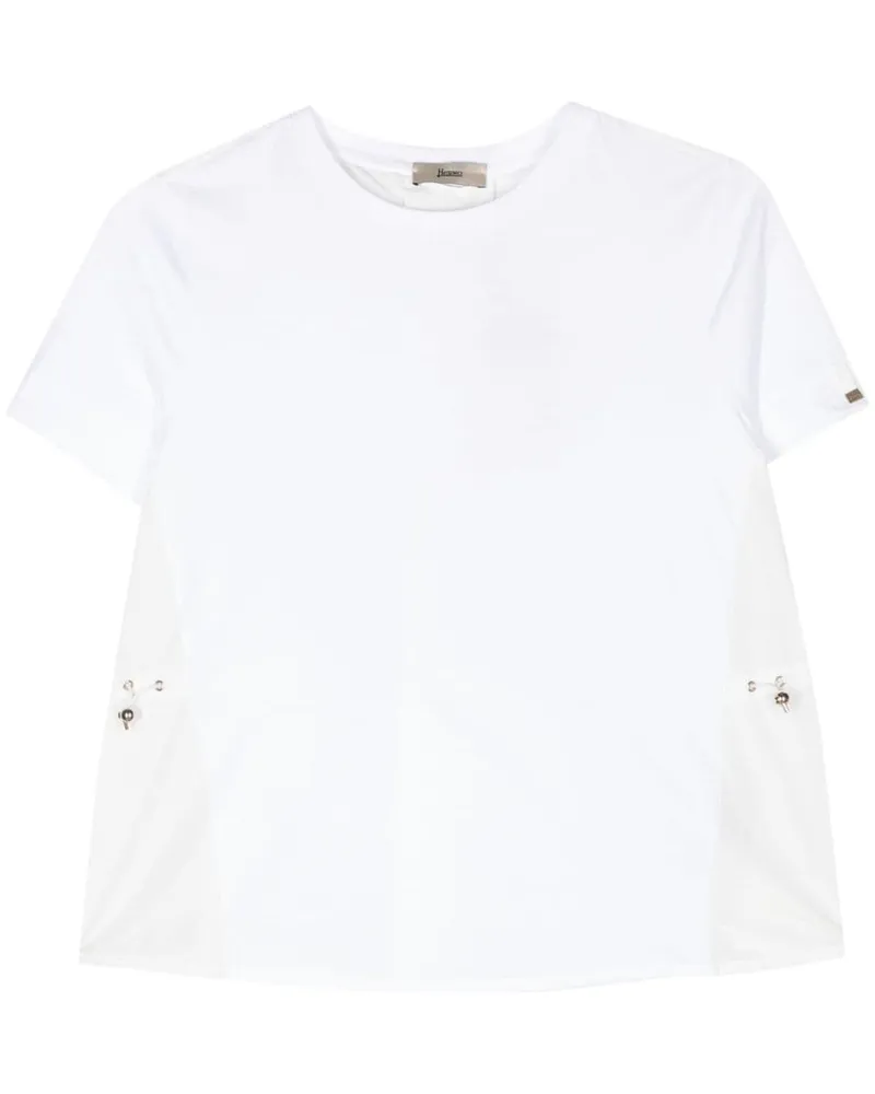 Herno T-Shirt mit Kontrasteinsätzen - Weiß Weiß