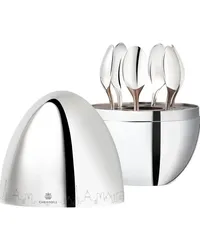 Christofle Shanghai Skyline versilbertes Espressolöffel-Set (für 6 Personen Silber