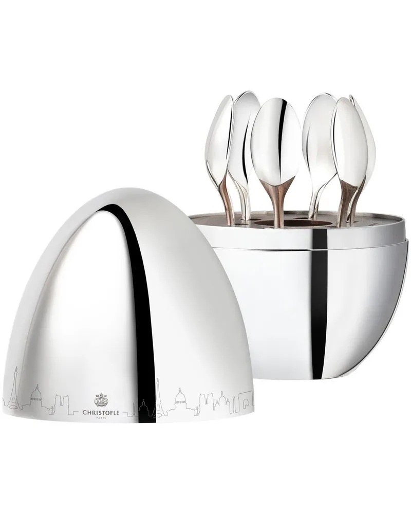 Christofle Mood Skyline Shanghai Espressolöffel (6er-Set) - Silber Silber