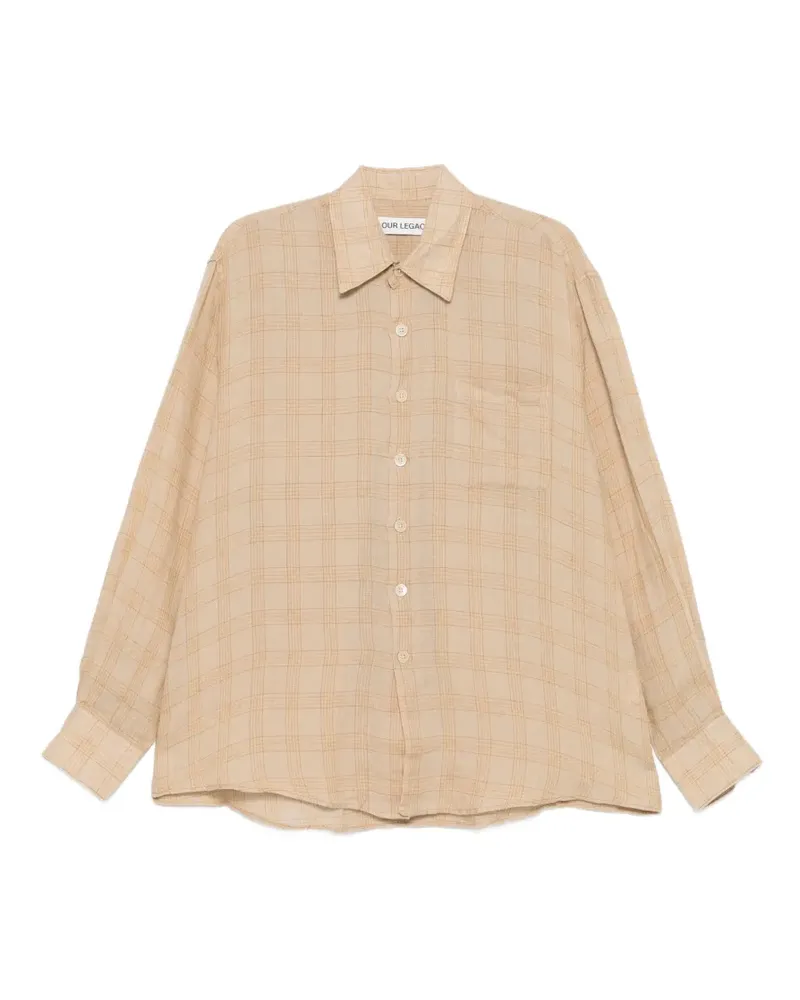 Our Legacy check-pocket shirt - Nude Nude