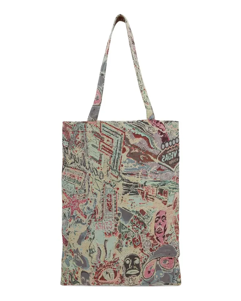 BLESS jacquard double handle tote bag - Nude Nude