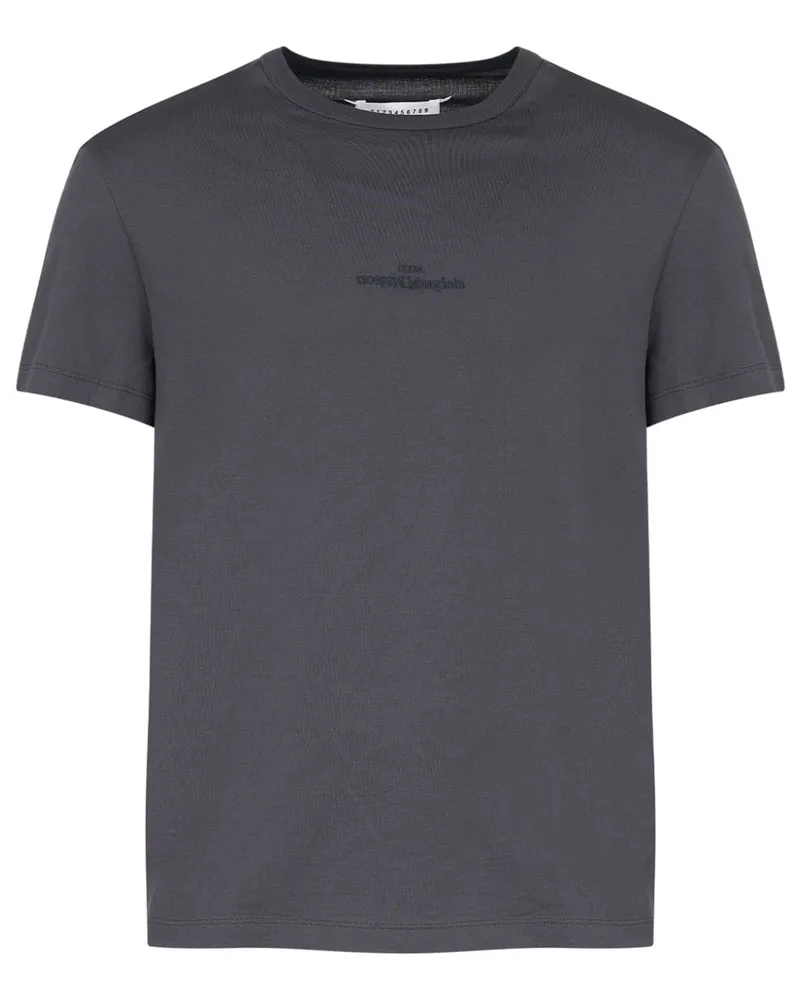 Maison Margiela T-Shirt mit Logo-Print Grau