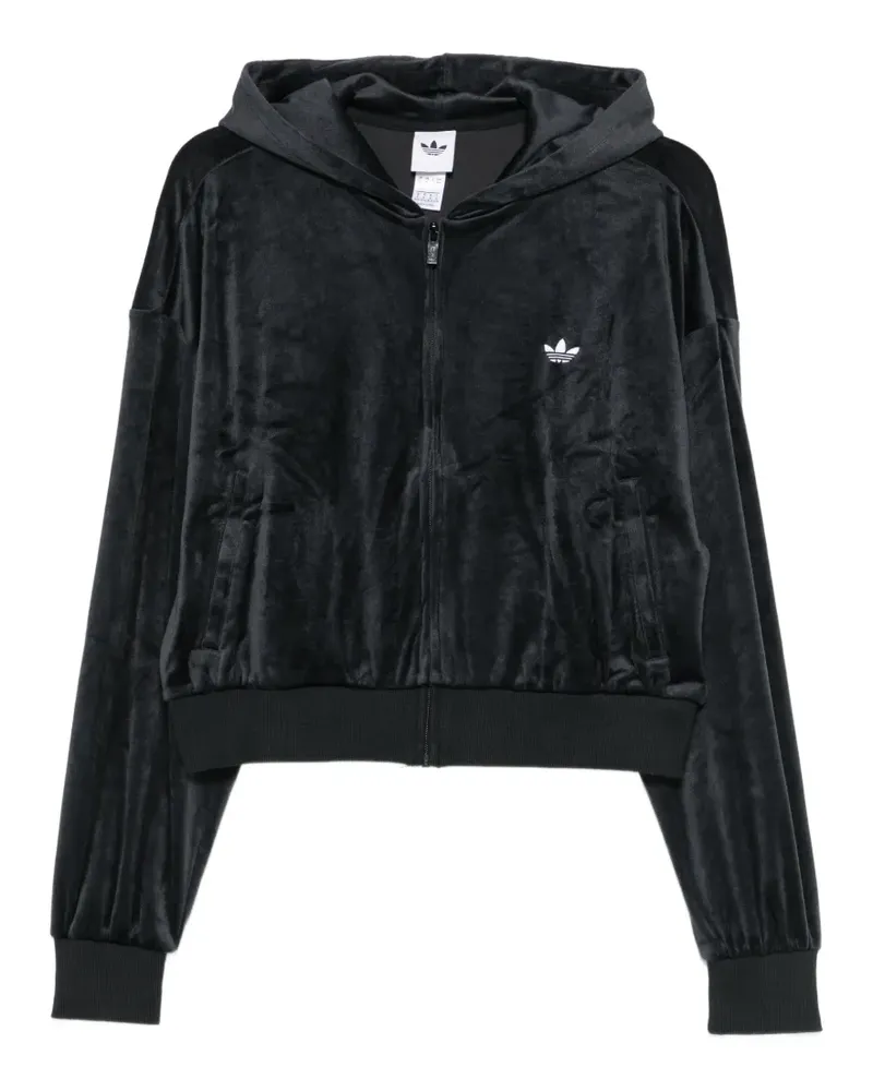 adidas Kapuzenjacke aus Velours - Blau Blau