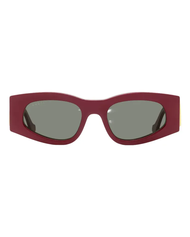 Gucci geometric-frame sunglasses - Rot Rot