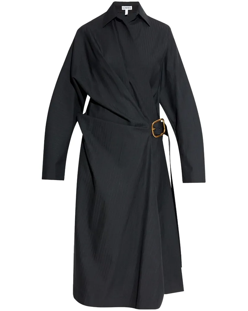Loewe Kleid mit Gürtel - Schwarz Schwarz