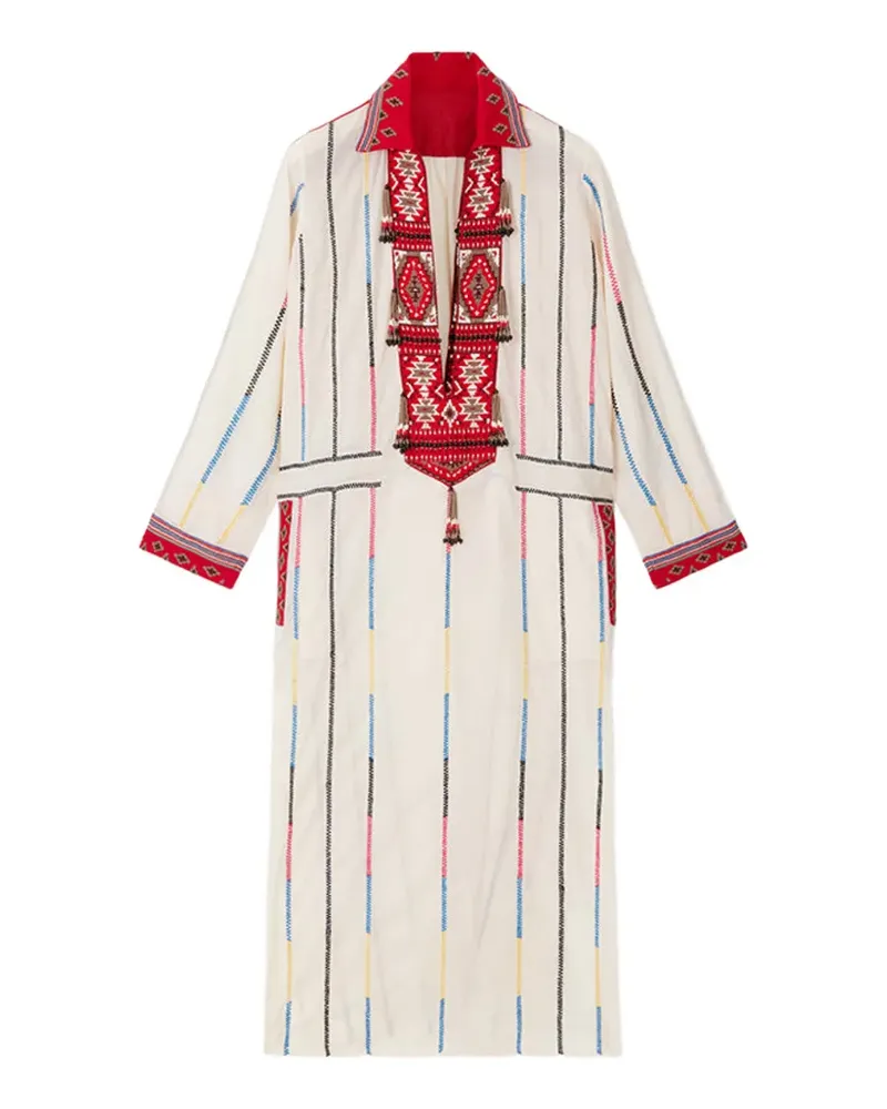 Fortela Adish beaded midi dress - Nude Nude