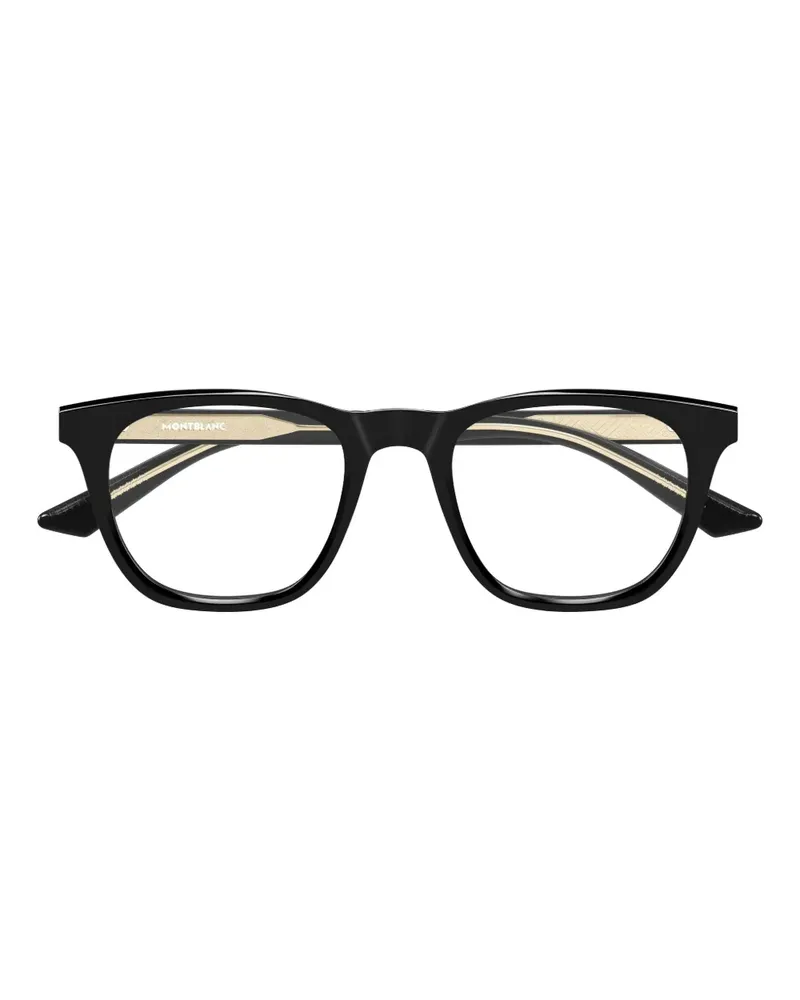 Montblanc Brille mit eckigem Gestell - Schwarz Schwarz