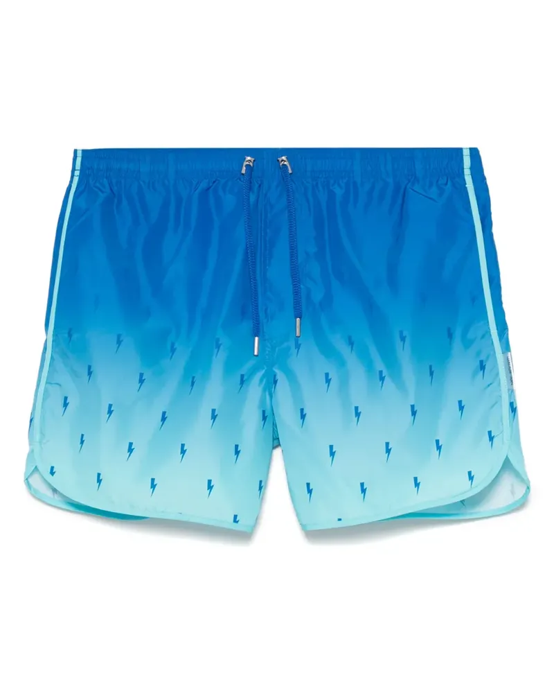 Neil Barrett Micro Bolts Badeshorts - Blau Blau