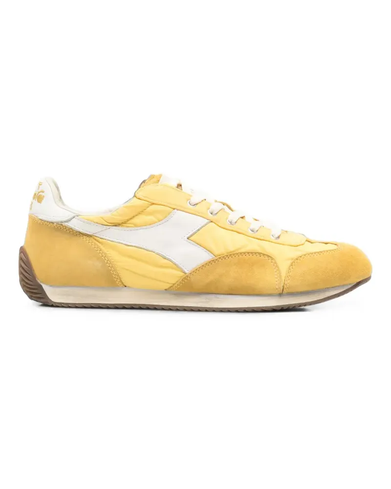 Diadora Stonewashed Sneakers mit Wildledereinsätzen - Gelb Gelb