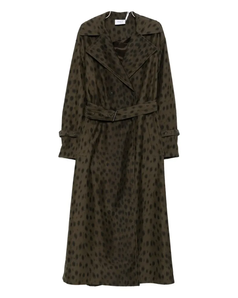 Akris belted animal-print coat - Braun Braun