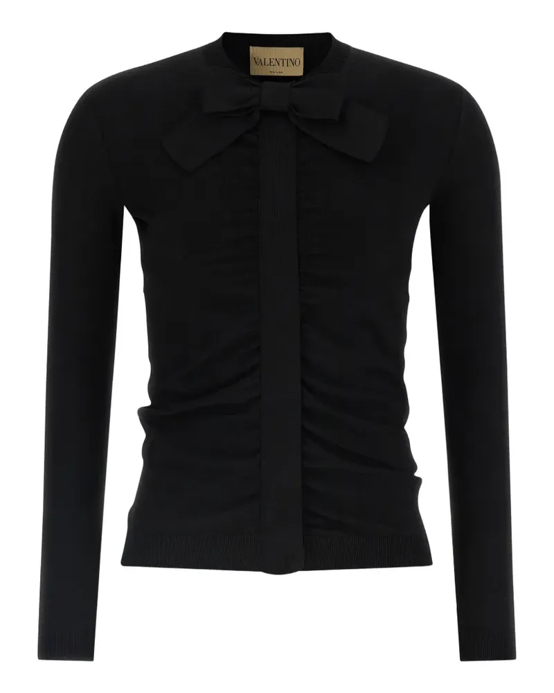 Valentino Garavani bow-detail cardigan - Schwarz Schwarz