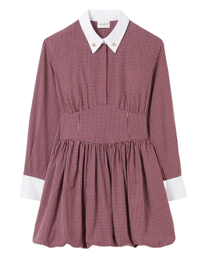 Claudie Pierlot Kariertes Minikleid - Rot Rot