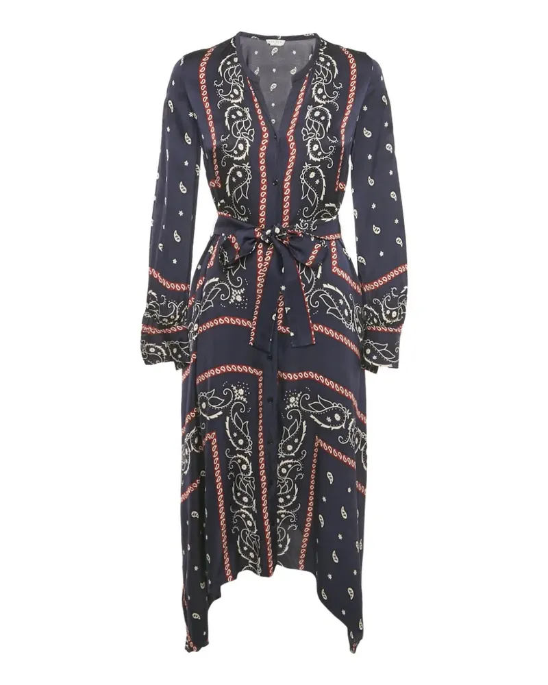 Sandro buttoned belted midi dress - Blau Blau