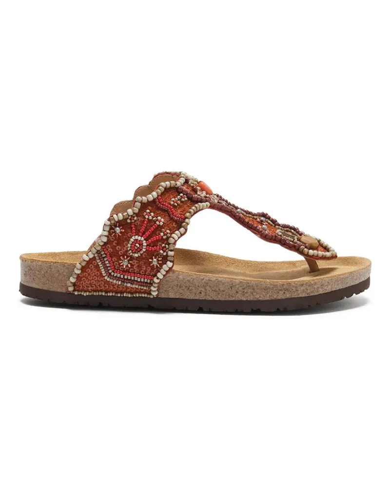 Maliparmi Sunset Paisley Infrabijoux® bead-embellished sandals - Orange Orange