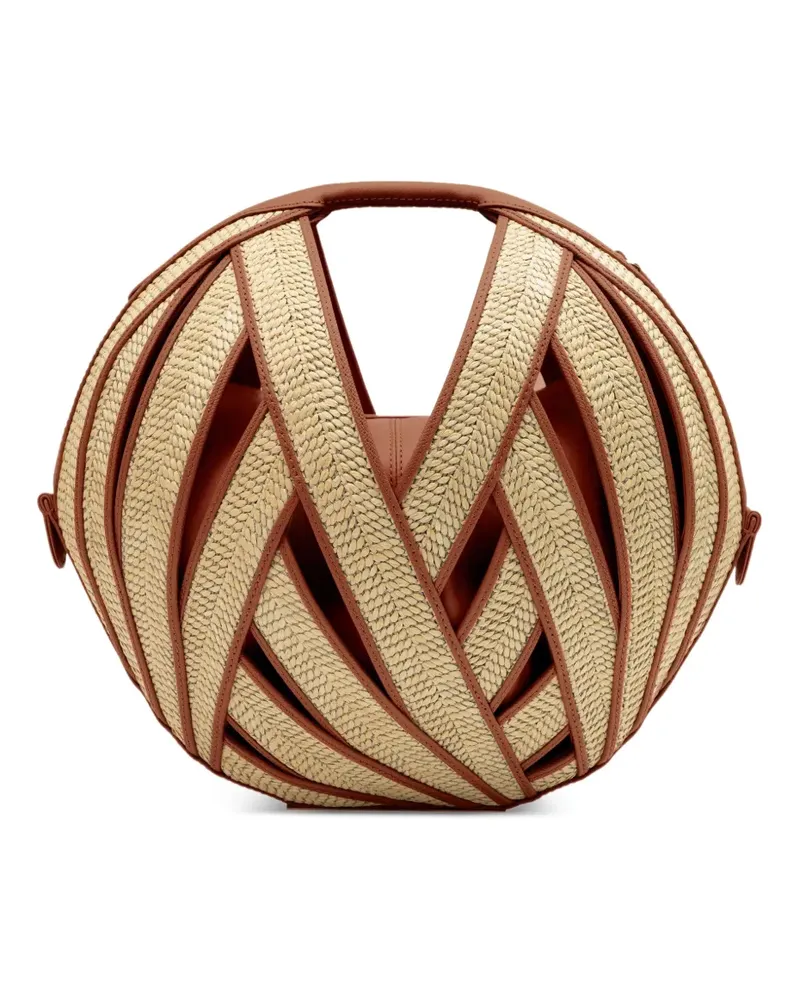 PERRIN PARIS Le Panier Raffia Tote Bag - Nude Nude