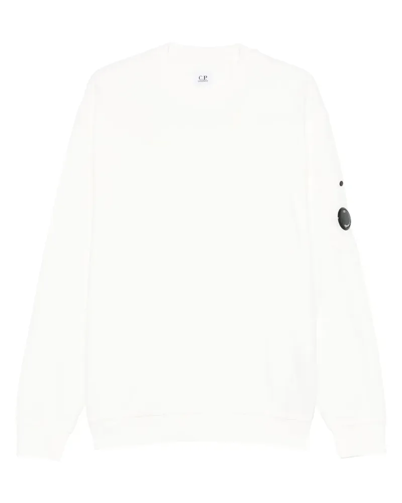 C.P. Company Sweatshirt mit Logo-Patch - Weiß Weiß