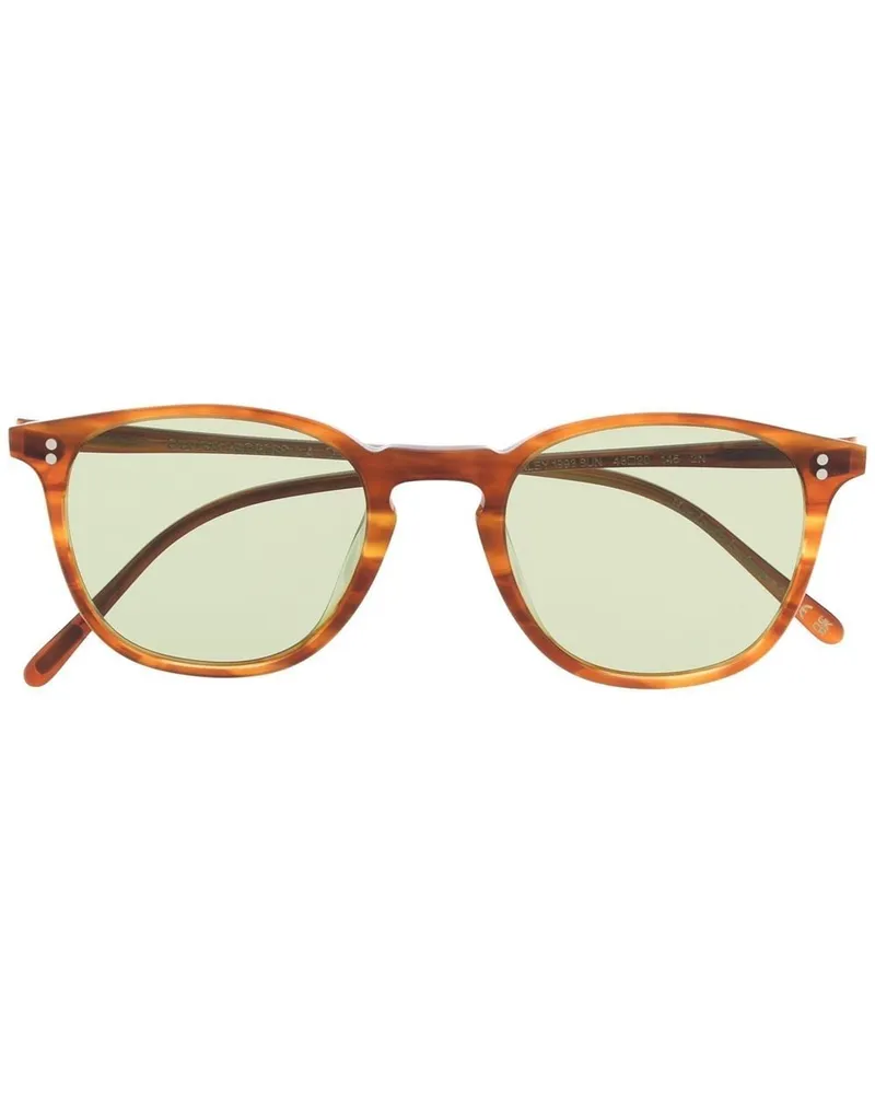 Oliver Peoples Runde Sonnenbrille in Schildpattoptik - Braun Braun
