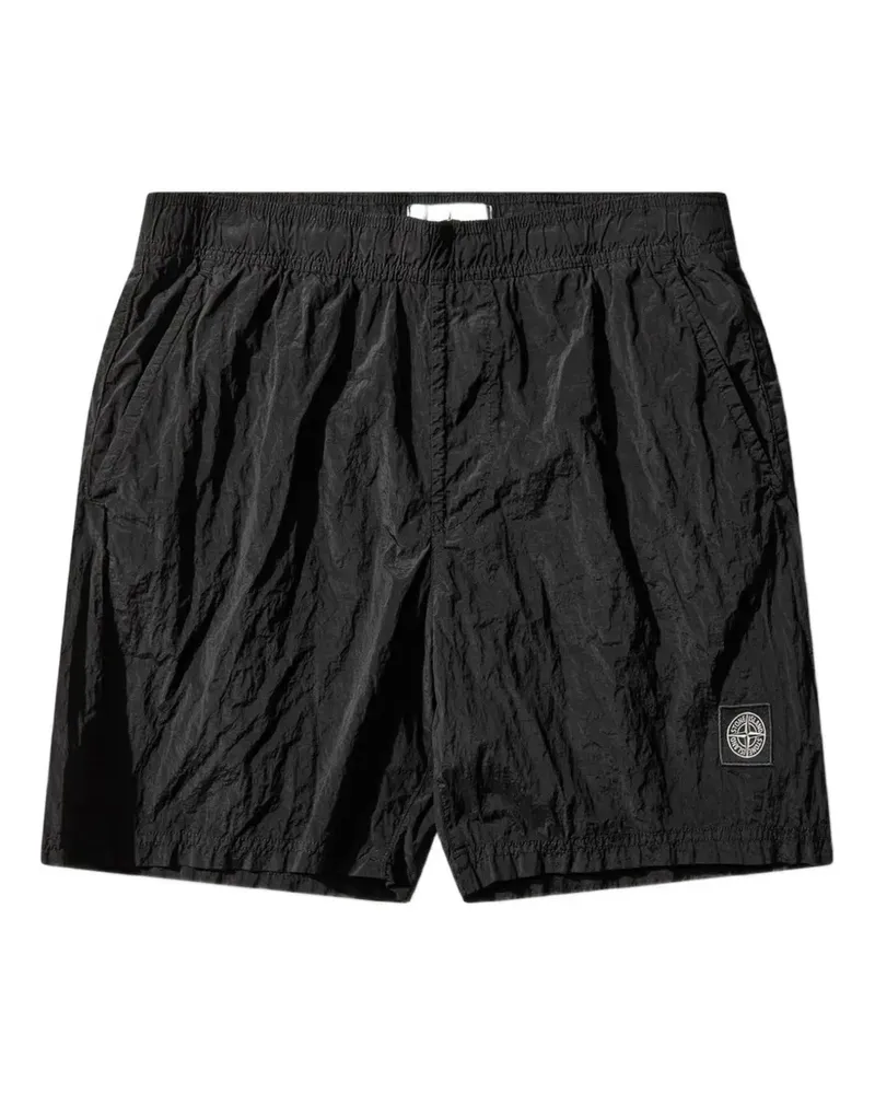 Stone Island logo-patch swim shorts - Schwarz Schwarz
