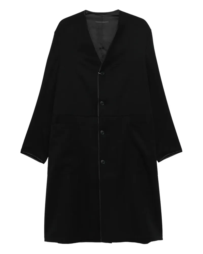 Maison Margiela Geknöpfter Mantel - Schwarz Schwarz