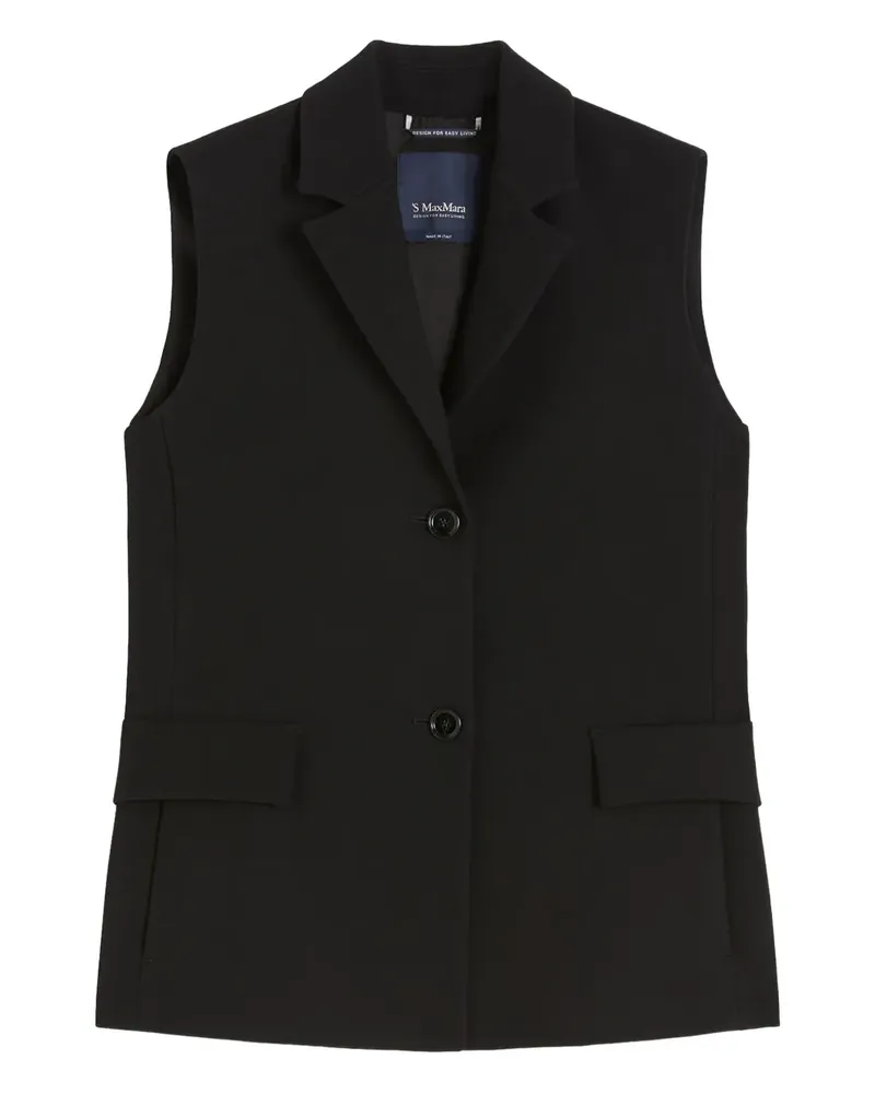 Max Mara Mantel mit fallendem Revers - Schwarz Schwarz