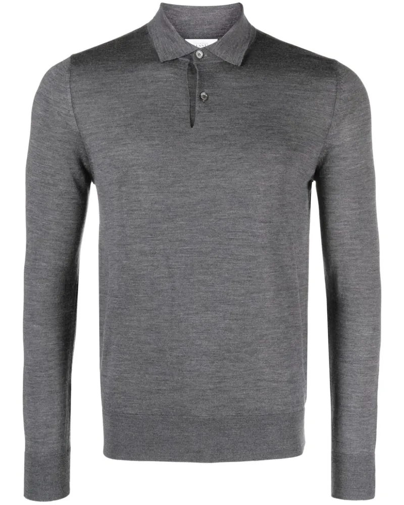 Ballantyne Langärmeliges Poloshirt - Grau Grau