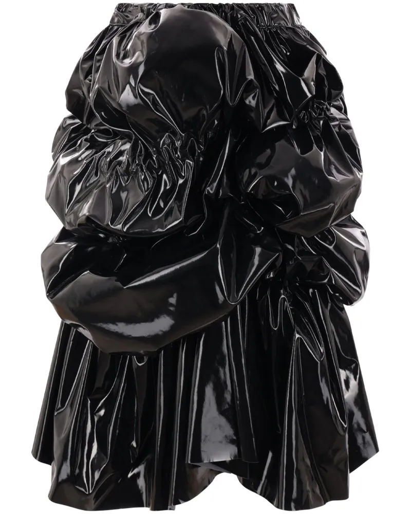 Comme des Garçons Maxirock mit gerafften Details - Schwarz Schwarz