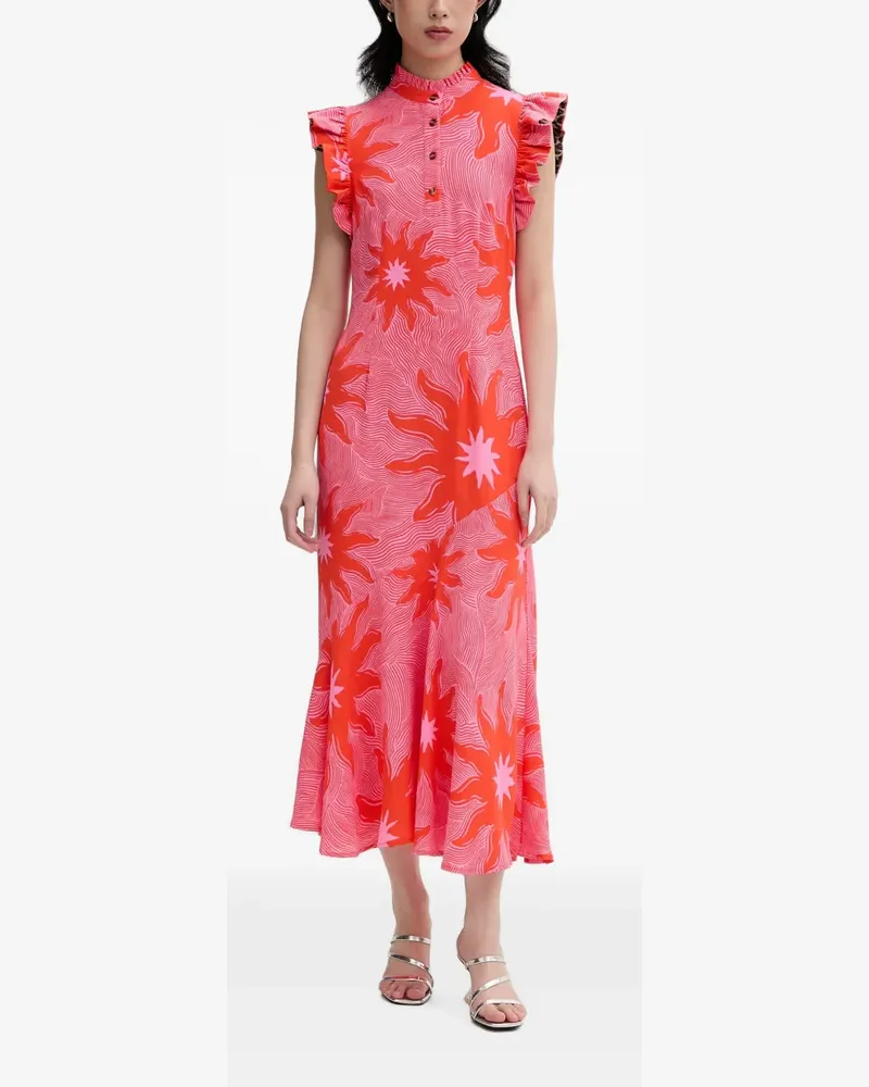 Never Fully Dressed Midikleid mit Gürtel - Rosa Rosa
