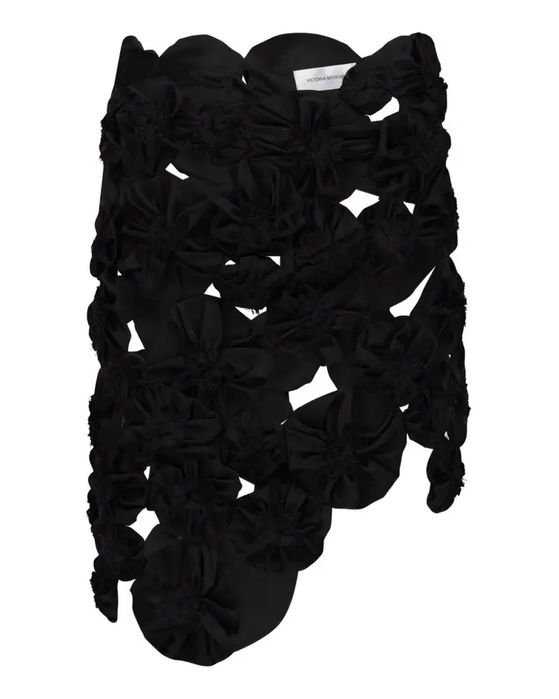 Victoria Beckham Midirock mit Applikationen - Schwarz Schwarz