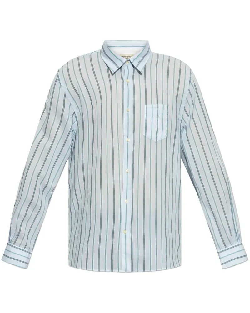 Officine Generale Gestreiftes Hemd - Blau Blau