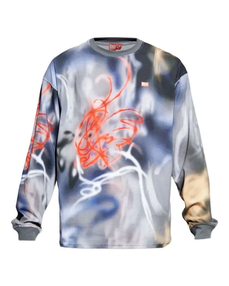 Diesel T-Boxt Ls V4 long sleeve graphic T-Shirt - Grau Grau